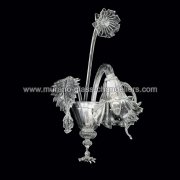 【MURANO GLASS CHANDELIERS】イタリア・ヴェネチアンガラスウォールライト1灯「LUCREZIA」（W300×D380×H480mm）<img class='new_mark_img2' src='https://img.shop-pro.jp/img/new/icons1.gif' style='border:none;display:inline;margin:0px;padding:0px;width:auto;' />