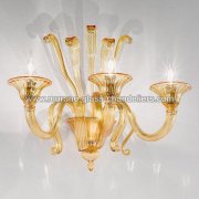 【MURANO GLASS CHANDELIERS】イタリア・ヴェネチアンガラスウォールライト3灯「MARINELLA」（W500×D390×H450mm）<img class='new_mark_img2' src='https://img.shop-pro.jp/img/new/icons1.gif' style='border:none;display:inline;margin:0px;padding:0px;width:auto;' />