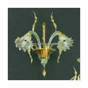 【MURANO GLASS CHANDELIERS】イタリア・ヴェネチアンガラスウォールライト2灯「MORI」（W450×H450mm）<img class='new_mark_img2' src='https://img.shop-pro.jp/img/new/icons1.gif' style='border:none;display:inline;margin:0px;padding:0px;width:auto;' />