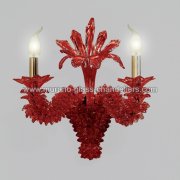 【MURANO GLASS CHANDELIERS】イタリア・ヴェネチアンガラスウォールライト2灯「NARCISO」（W400×H450mm）<img class='new_mark_img2' src='https://img.shop-pro.jp/img/new/icons1.gif' style='border:none;display:inline;margin:0px;padding:0px;width:auto;' />