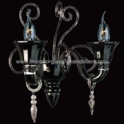 【MURANO GLASS CHANDELIERS】イタリア・ヴェネチアンガラスウォールライト2灯「NITO」（W250×D250×H360mm）<img class='new_mark_img2' src='https://img.shop-pro.jp/img/new/icons1.gif' style='border:none;display:inline;margin:0px;padding:0px;width:auto;' />