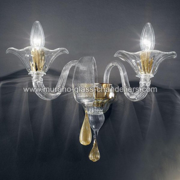 MURANO GLASS CHANDELIERSۥꥢͥ󥬥饹饤2PRASSEDEסW300D290H240mm