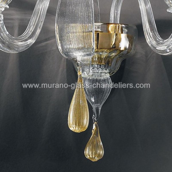 MURANO GLASS CHANDELIERSۥꥢͥ󥬥饹饤2PRASSEDEסW300D290H240mm