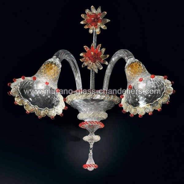 MURANO GLASS CHANDELIERSۥꥢͥ󥬥饹饤2ROSALBAסW350D310H450mm