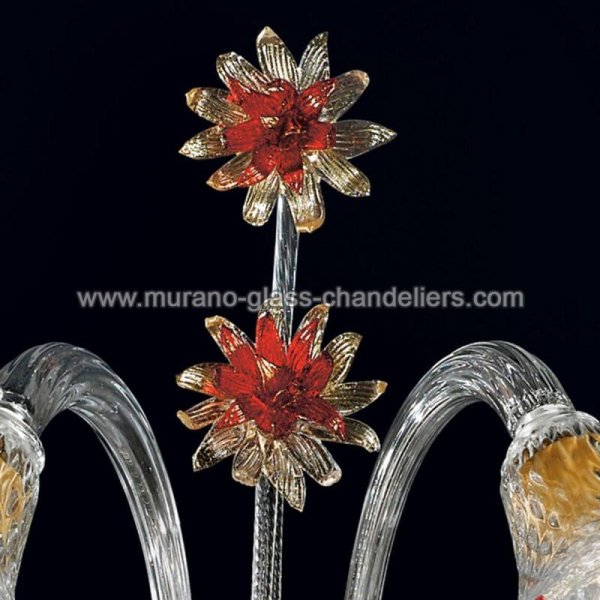 MURANO GLASS CHANDELIERSۥꥢͥ󥬥饹饤2ROSALBAסW350D310H450mm