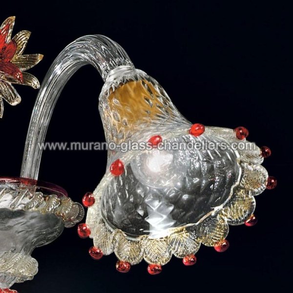 MURANO GLASS CHANDELIERSۥꥢͥ󥬥饹饤2ROSALBAסW350D310H450mm