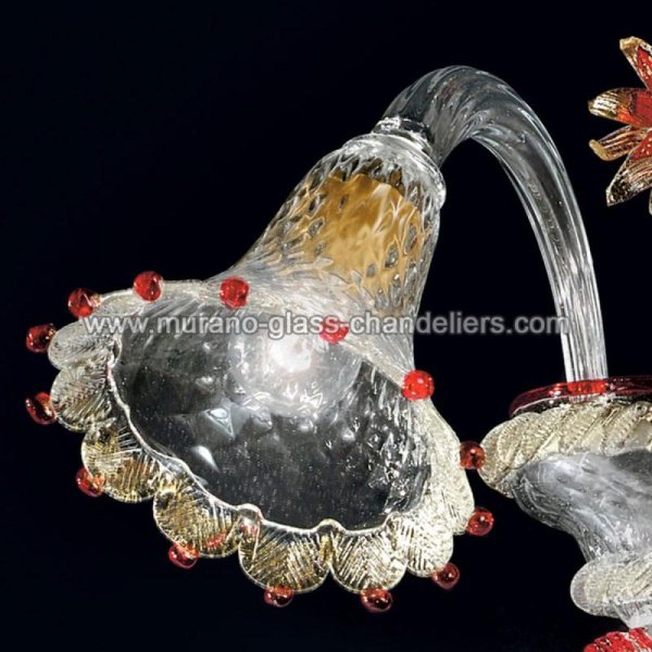 MURANO GLASS CHANDELIERSۥꥢͥ󥬥饹饤2ROSALBAסW350D310H450mm