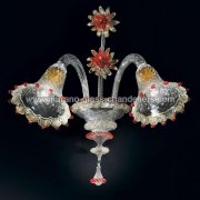 【MURANO GLASS CHANDELIERS】イタリア・ヴェネチアンガラスウォールライト2灯「ROSALBA」（W350×D310×H450mm）<img class='new_mark_img2' src='https://img.shop-pro.jp/img/new/icons1.gif' style='border:none;display:inline;margin:0px;padding:0px;width:auto;' />