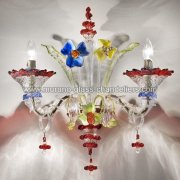 【MURANO GLASS CHANDELIERS】イタリア・ヴェネチアンガラスウォールライト2灯「SANTA FOSCA」（W450×D300×H500mm）<img class='new_mark_img2' src='https://img.shop-pro.jp/img/new/icons1.gif' style='border:none;display:inline;margin:0px;padding:0px;width:auto;' />