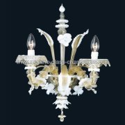 【MURANO GLASS CHANDELIERS】イタリア・ヴェネチアンガラスウォールライト2灯「SIERRA」（W300×H400mm）<img class='new_mark_img2' src='https://img.shop-pro.jp/img/new/icons1.gif' style='border:none;display:inline;margin:0px;padding:0px;width:auto;' />