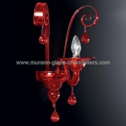【MURANO GLASS CHANDELIERS】イタリア・ヴェネチアンガラスウォールライト1灯「STIGE」（W280×D280×H480mm）<img class='new_mark_img2' src='https://img.shop-pro.jp/img/new/icons1.gif' style='border:none;display:inline;margin:0px;padding:0px;width:auto;' />