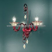 【MURANO GLASS CHANDELIERS】イタリア・ヴェネチアンガラスウォールライト2灯「TARIC」（W400×D300×H500mm）<img class='new_mark_img2' src='https://img.shop-pro.jp/img/new/icons1.gif' style='border:none;display:inline;margin:0px;padding:0px;width:auto;' />