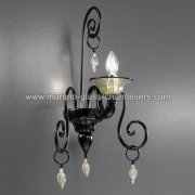 【MURANO GLASS CHANDELIERS】イタリア・ヴェネチアンガラスウォールライト1灯「TARIC」（W350×D270×H500mm）<img class='new_mark_img2' src='https://img.shop-pro.jp/img/new/icons1.gif' style='border:none;display:inline;margin:0px;padding:0px;width:auto;' />