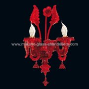 【MURANO GLASS CHANDELIERS】イタリア・ヴェネチアンガラスウォールライト2灯「ZENIA」（W250×H480mm）<img class='new_mark_img2' src='https://img.shop-pro.jp/img/new/icons1.gif' style='border:none;display:inline;margin:0px;padding:0px;width:auto;' />