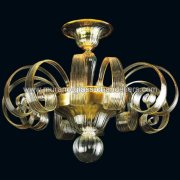【MURANO GLASS CHANDELIERS】イタリア・ヴェネチアンガラスシーリングライト3灯「ARDITH」（W600×H460mm）<img class='new_mark_img2' src='https://img.shop-pro.jp/img/new/icons1.gif' style='border:none;display:inline;margin:0px;padding:0px;width:auto;' />