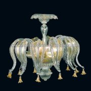 【MURANO GLASS CHANDELIERS】イタリア・ヴェネチアンガラスシーリングライト3灯「ISELA」（W500×H450mm）<img class='new_mark_img2' src='https://img.shop-pro.jp/img/new/icons1.gif' style='border:none;display:inline;margin:0px;padding:0px;width:auto;' />