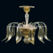 【MURANO GLASS CHANDELIERS】イタリア・ヴェネチアンガラスシーリングライト3灯「JEANNETTA」（W500×H450mm）<img class='new_mark_img2' src='https://img.shop-pro.jp/img/new/icons1.gif' style='border:none;display:inline;margin:0px;padding:0px;width:auto;' />