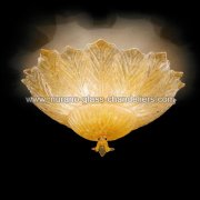 【MURANO GLASS CHANDELIERS】イタリア・ヴェネチアンガラスシーリングライト6灯「LEONILDA」（W600×H320mm）<img class='new_mark_img2' src='https://img.shop-pro.jp/img/new/icons1.gif' style='border:none;display:inline;margin:0px;padding:0px;width:auto;' />