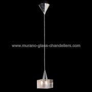 【MURANO GLASS CHANDELIERS】イタリア・ヴェネチアンガラスペンダントライト1灯「SABINA」（W90×D90×H1200mm）<img class='new_mark_img2' src='https://img.shop-pro.jp/img/new/icons1.gif' style='border:none;display:inline;margin:0px;padding:0px;width:auto;' />
