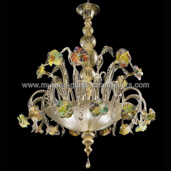 MURANO GLASS CHANDELIERSۥꥢͥ󥬥饹󥰥饤6SAN CLEMENTEסW1050H1200mm