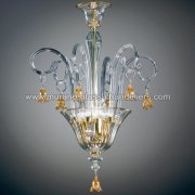 【MURANO GLASS CHANDELIERS】イタリア・ヴェネチアンガラスペンダントライト3灯「AMELIA」（W480×H670mm）<img class='new_mark_img2' src='https://img.shop-pro.jp/img/new/icons1.gif' style='border:none;display:inline;margin:0px;padding:0px;width:auto;' />