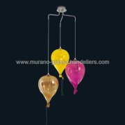 【MURANO GLASS CHANDELIERS】イタリア・ヴェネチアンガラスペンダントライト3灯「COMPLEANNO」（W560×H1200mm）<img class='new_mark_img2' src='https://img.shop-pro.jp/img/new/icons1.gif' style='border:none;display:inline;margin:0px;padding:0px;width:auto;' />