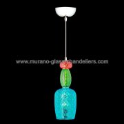 【MURANO GLASS CHANDELIERS】イタリア・ヴェネチアンガラスペンダントライト1灯「EDDIE」（W140×H400mm）<img class='new_mark_img2' src='https://img.shop-pro.jp/img/new/icons1.gif' style='border:none;display:inline;margin:0px;padding:0px;width:auto;' />