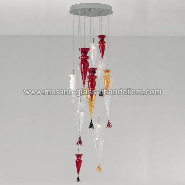 MURANO GLASS CHANDELIERSۥꥢͥ󥬥饹ǥꥢ12GRANDE PICCAסW600H2000mm