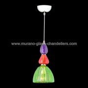 【MURANO GLASS CHANDELIERS】イタリア・ヴェネチアンガラスペンダントライト1灯「HARVEY」（W160×H330mm）<img class='new_mark_img2' src='https://img.shop-pro.jp/img/new/icons1.gif' style='border:none;display:inline;margin:0px;padding:0px;width:auto;' />