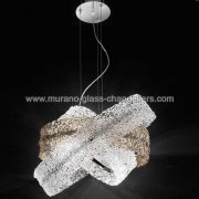 【MURANO GLASS CHANDELIERS】イタリア・ヴェネチアンガラスペンダントライト6灯「ILIA」（W630×H480mm）