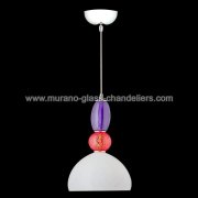 【MURANO GLASS CHANDELIERS】イタリア・ヴェネチアンガラスペンダントライト1灯「JOAQUIN」（W220×H330mm）<img class='new_mark_img2' src='https://img.shop-pro.jp/img/new/icons1.gif' style='border:none;display:inline;margin:0px;padding:0px;width:auto;' />