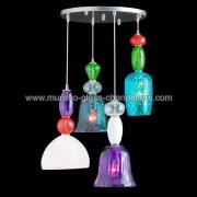 【MURANO GLASS CHANDELIERS】イタリア・ヴェネチアンガラスペンダントライト4灯「MARLENA」（W600×H800mm）<img class='new_mark_img2' src='https://img.shop-pro.jp/img/new/icons1.gif' style='border:none;display:inline;margin:0px;padding:0px;width:auto;' />