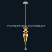 【MURANO GLASS CHANDELIERS】イタリア・ヴェネチアンガラスペンダントライト1灯「NOEL」（W120×H1000mm）