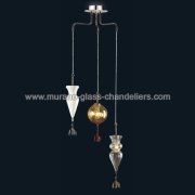 【MURANO GLASS CHANDELIERS】イタリア・ヴェネチアンガラスペンダントライト3灯「NOEL」（W400×H1000mm）<img class='new_mark_img2' src='https://img.shop-pro.jp/img/new/icons1.gif' style='border:none;display:inline;margin:0px;padding:0px;width:auto;' />