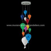 【MURANO GLASS CHANDELIERS】イタリア・ヴェネチアンガラスシャンデリア4灯「PALLONCINI」（W400×H2400mm）<img class='new_mark_img2' src='https://img.shop-pro.jp/img/new/icons1.gif' style='border:none;display:inline;margin:0px;padding:0px;width:auto;' />