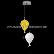 【MURANO GLASS CHANDELIERS】イタリア・ヴェネチアンガラスペンダントライト2灯「PALLONCINI」（W300×H450mm）<img class='new_mark_img2' src='https://img.shop-pro.jp/img/new/icons1.gif' style='border:none;display:inline;margin:0px;padding:0px;width:auto;' />