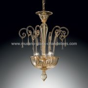 【MURANO GLASS CHANDELIERS】イタリア・ヴェネチアンガラスペンダントライト3灯「PICANDOI」（W440×H580mm）<img class='new_mark_img2' src='https://img.shop-pro.jp/img/new/icons1.gif' style='border:none;display:inline;margin:0px;padding:0px;width:auto;' />