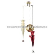 【MURANO GLASS CHANDELIERS】イタリア・ヴェネチアンガラスペンダントライト3灯「PICCA E SFERA」（W540×H1200mm）<img class='new_mark_img2' src='https://img.shop-pro.jp/img/new/icons1.gif' style='border:none;display:inline;margin:0px;padding:0px;width:auto;' />