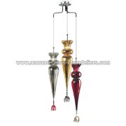 【MURANO GLASS CHANDELIERS】イタリア・ヴェネチアンガラスペンダントライト3灯「PICCHE COLORATE」（W540×H700mm）<img class='new_mark_img2' src='https://img.shop-pro.jp/img/new/icons1.gif' style='border:none;display:inline;margin:0px;padding:0px;width:auto;' />