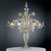 【MURANO GLASS CHANDELIERS】イタリア・ヴェネチアンガラステーブルライト5灯「GAIA」（W600×H700mm）<img class='new_mark_img2' src='https://img.shop-pro.jp/img/new/icons1.gif' style='border:none;display:inline;margin:0px;padding:0px;width:auto;' />