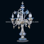 【MURANO GLASS CHANDELIERS】イタリア・ヴェネチアンガラステーブルライト5灯「LORALEE」（W500×H680mm）