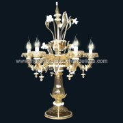 【MURANO GLASS CHANDELIERS】イタリア・ヴェネチアンガラステーブルライト6灯「SIERRA」（W550×H700mm）<img class='new_mark_img2' src='https://img.shop-pro.jp/img/new/icons1.gif' style='border:none;display:inline;margin:0px;padding:0px;width:auto;' />