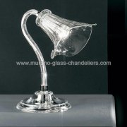 【MURANO GLASS CHANDELIERS】イタリア・ヴェネチアンガラステーブルライト1灯「AMANITA」（W150×H270mm）