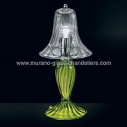 【MURANO GLASS CHANDELIERS】イタリア・ヴェネチアンガラステーブルライト1灯「ANDRONICO」（W180×H340mm）