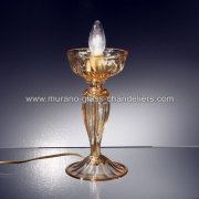 【MURANO GLASS CHANDELIERS】イタリア・ヴェネチアンガラステーブルライト1灯「BASSANIO」（W120×H270mm）