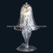 【MURANO GLASS CHANDELIERS】イタリア・ヴェネチアンガラステーブルライト1灯「CRISTA」（W150×H350mm）