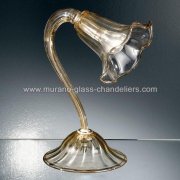 【MURANO GLASS CHANDELIERS】イタリア・ヴェネチアンガラステーブルライト1灯「CRISTOFORO」（W150×H340mm）