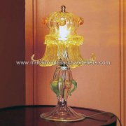 【MURANO GLASS CHANDELIERS】イタリア・ヴェネチアンガラステーブルライト1灯「ELLESSE」（W150×H330mm）