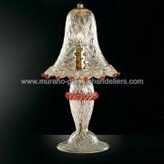 【MURANO GLASS CHANDELIERS】イタリア・ヴェネチアンガラステーブルライト1灯「ROSALBA」（W120×H330mm）
