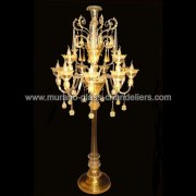 【MURANO GLASS CHANDELIERS】イタリア・ヴェネチアンガラスフロアライト12灯「FIAMMA」（W600×H1500mm）<img class='new_mark_img2' src='https://img.shop-pro.jp/img/new/icons1.gif' style='border:none;display:inline;margin:0px;padding:0px;width:auto;' />